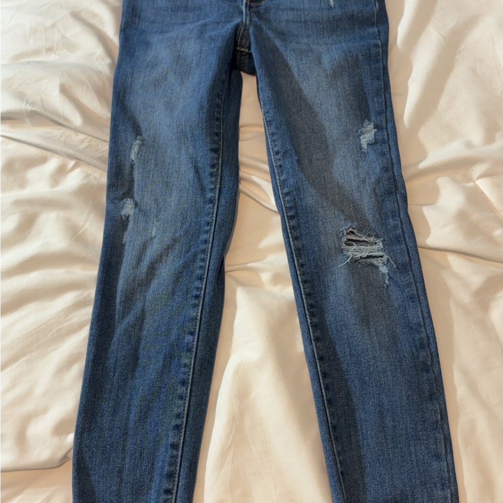 Kids Distressed Blue Jeans